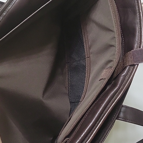 Vintage Protocol Dark Brown 100% Genuine Leather Briefcase - Picture 7 of 10